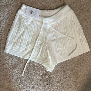 Rachel Parcell Women’s Cable Knit Shorts in Cream